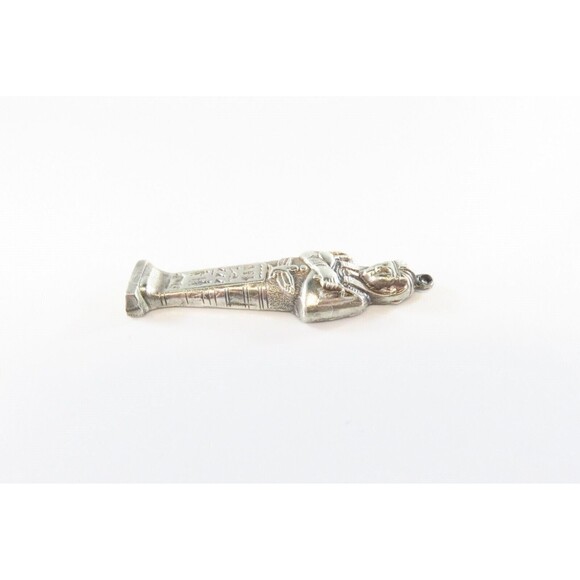 Vintage Sterling Silver Egyptian King Tut Cast Silver Pendant 2 1/2" Needs Bale - Picture 6 of 8